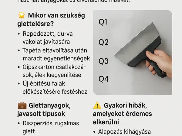 Mikor van szükség glettelésre?