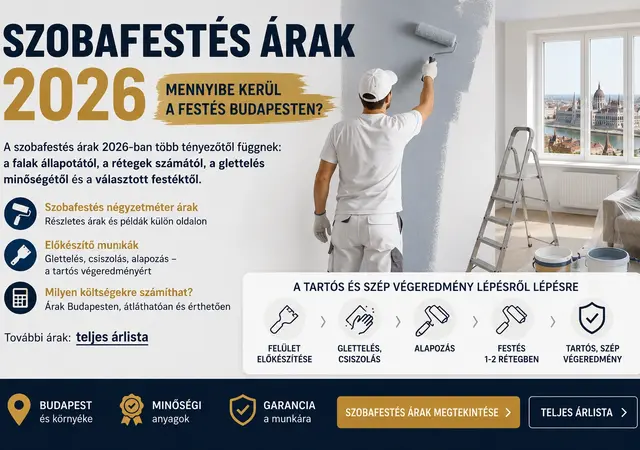 Szobafestés előkészítés Budapesten 2026-ban