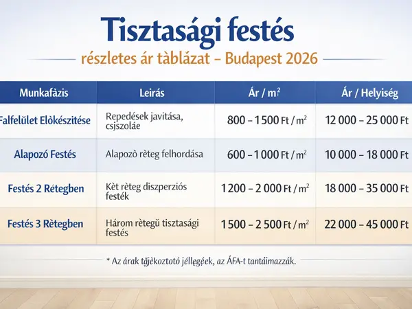Tisztasági festés Budapesten 2026-ban
